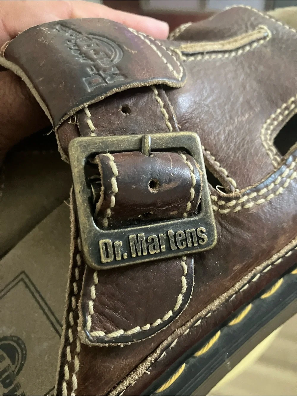 Vintage 90s Dr. Martens Caged Fisherman Sandals Brown 8A59 Men’s Size 8